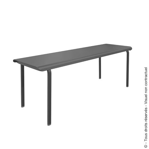 Table aluminium 180 x 100 - Anthracite