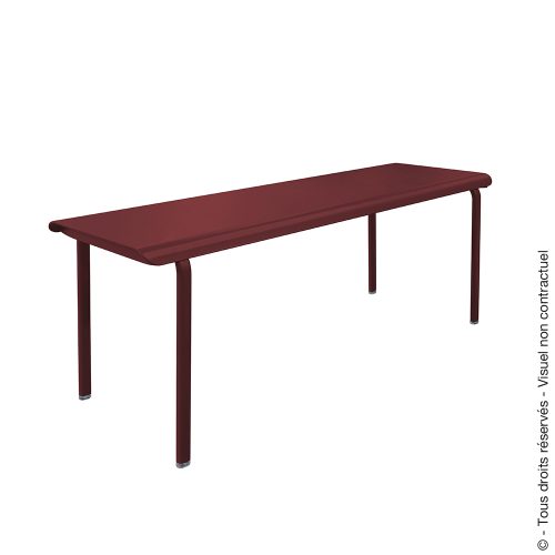 Table aluminium 180 x 100 - Bordeaux