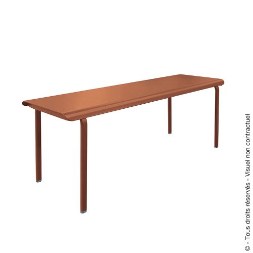 Table aluminium 180 x 100 - Terracotta