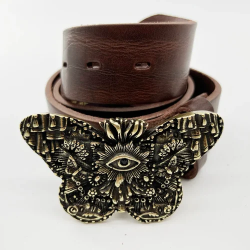 Ceinture Papillon Brown Old Gold